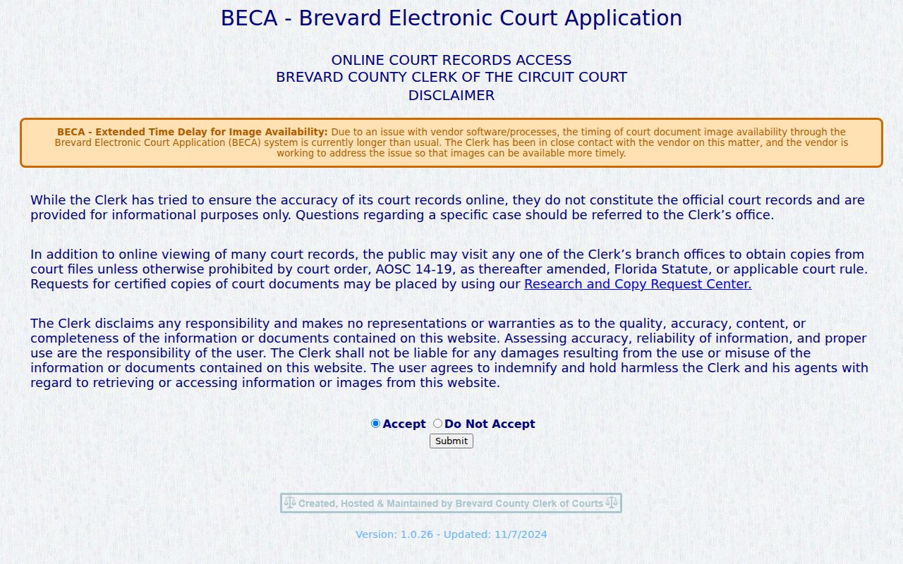 Rockledge residents directory Brevard court case search
